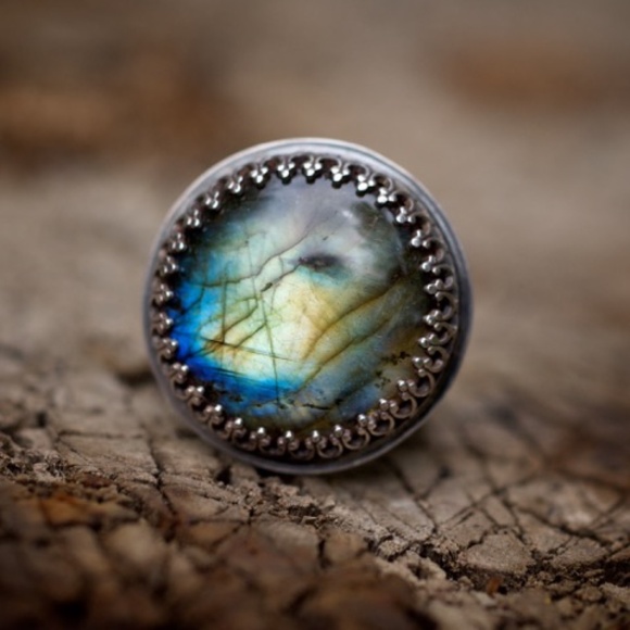 Labradorite Sterling Ring Size 8 NWT - Picture 5 of 11